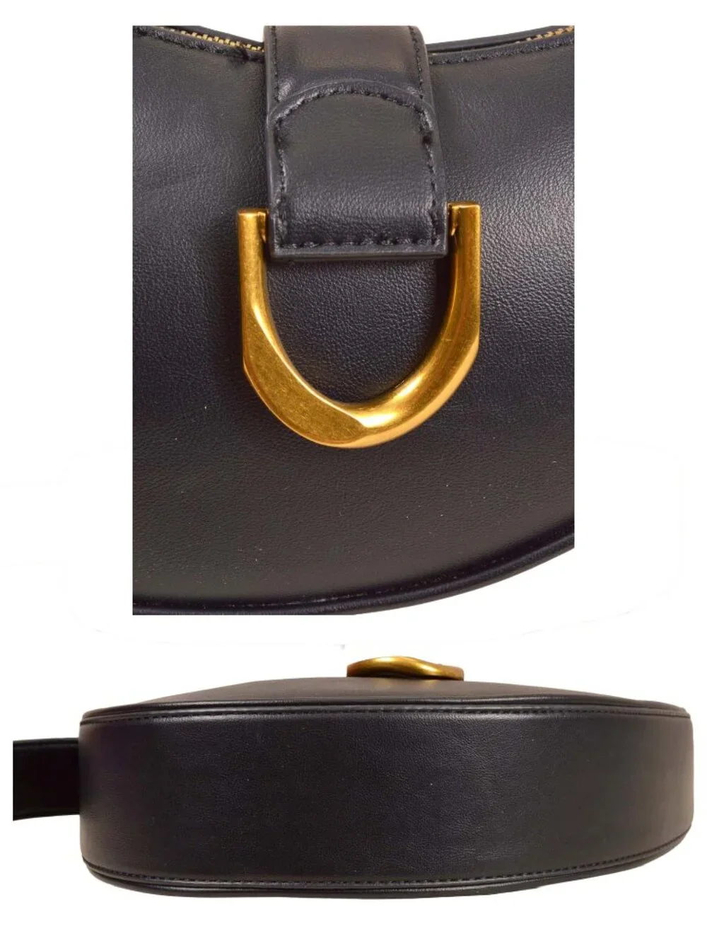 MADISON WEST Black Crescent Boho Shoulder Bag